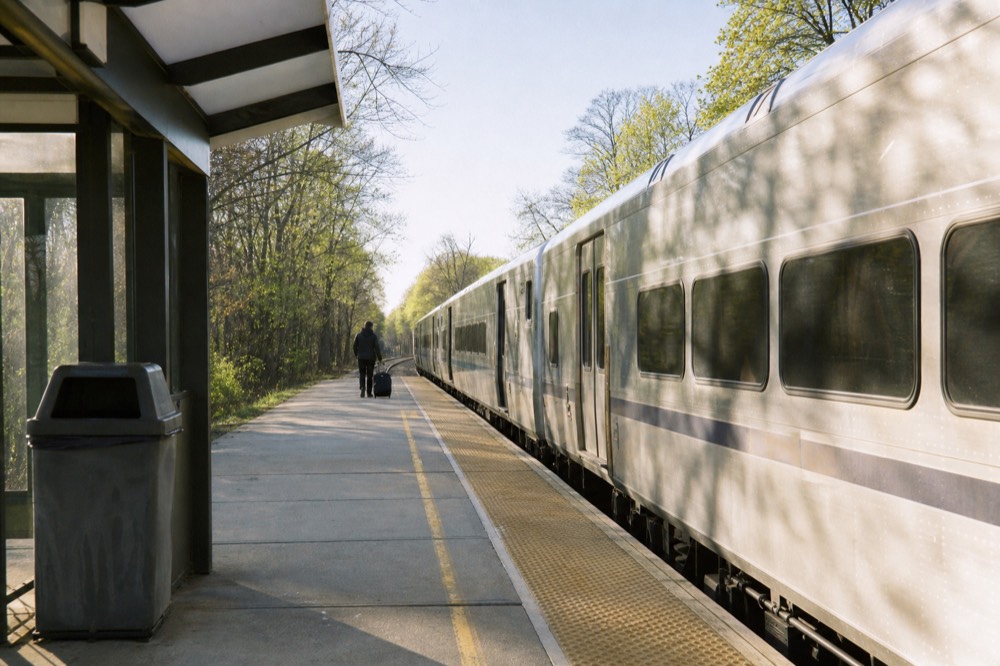 SMART train at a station platform, no text, no logos, no people